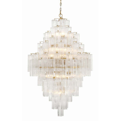 Addis 20 Light 31" Wide Crystal Waterfall Chandelier with Clear Crystal Shades