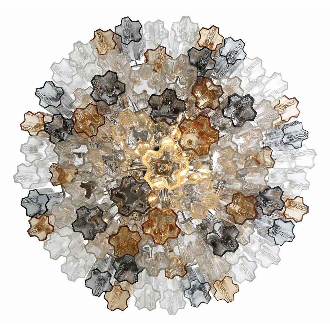 Addis 20 Light 31" Wide Crystal Waterfall Chandelier with Autumn Crystal Shades