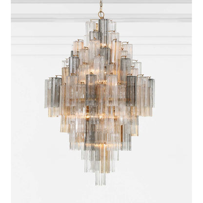 Addis 20 Light 31" Wide Crystal Waterfall Chandelier with Autumn Crystal Shades