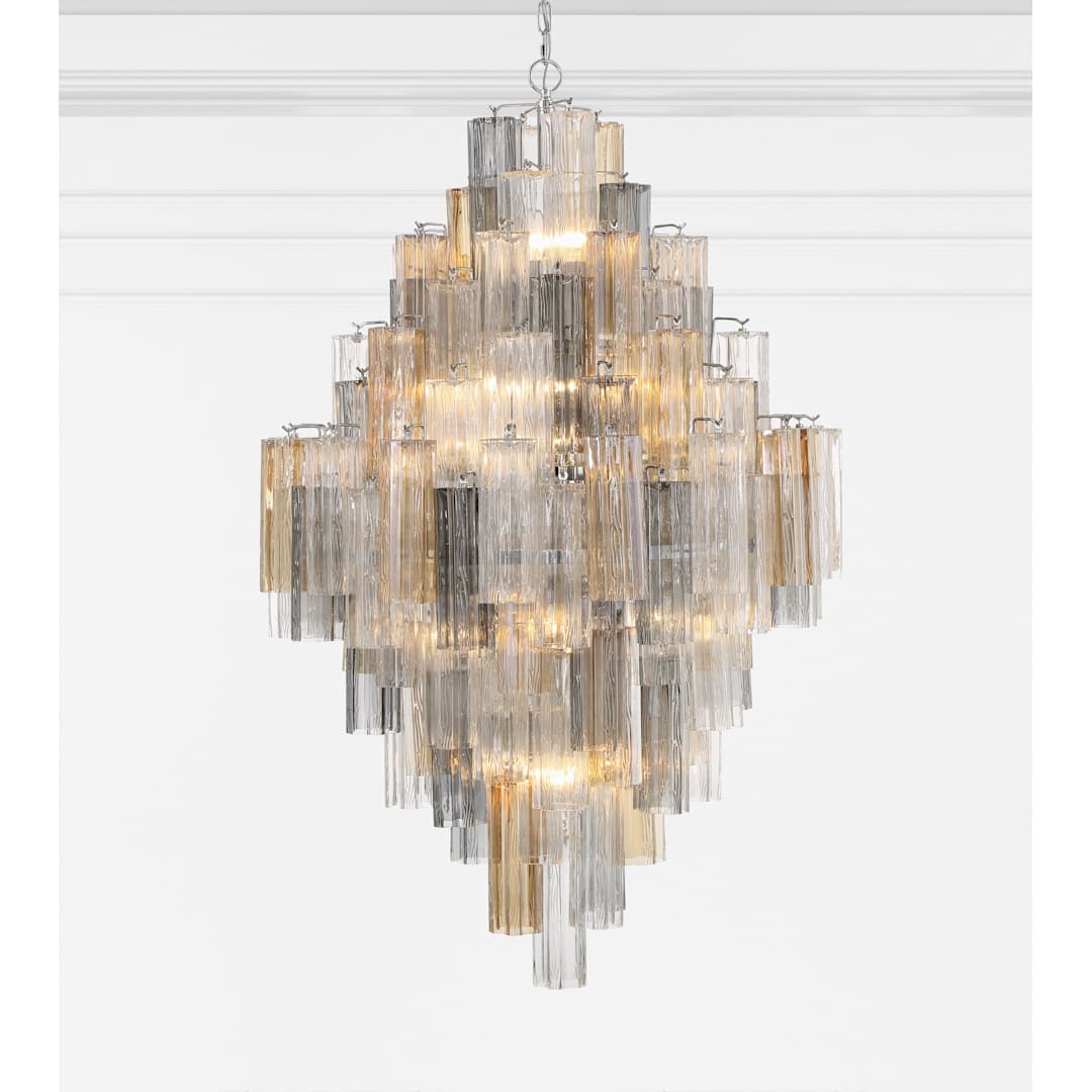 Addis 20 Light 31" Wide Crystal Waterfall Chandelier with Autumn Crystal Shades