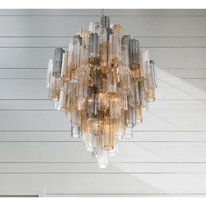 Addis 20 Light 31" Wide Crystal Waterfall Chandelier with Autumn Crystal Shades