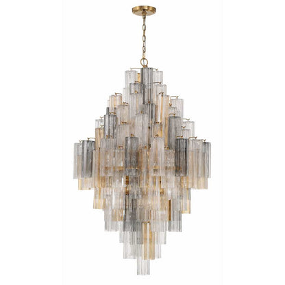 Addis 20 Light 31" Wide Crystal Waterfall Chandelier with Autumn Crystal Shades