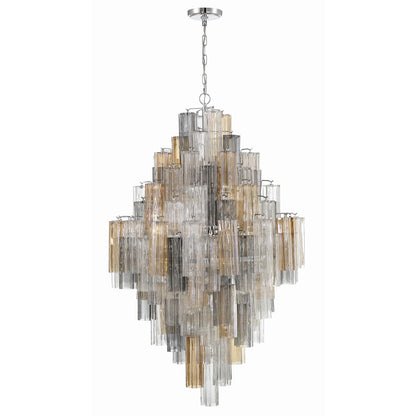 Addis 20 Light 31" Wide Crystal Waterfall Chandelier with Autumn Crystal Shades
