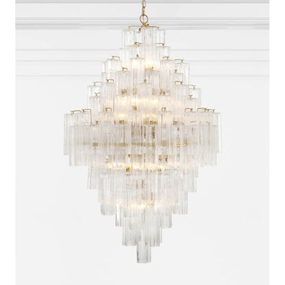 Addis 20 Light 31" Wide Crystal Waterfall Chandelier with Clear Crystal Shades