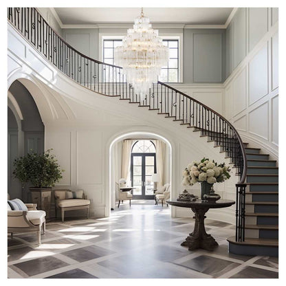 Addis 20 Light 31" Wide Crystal Waterfall Chandelier with Clear Crystal Shades