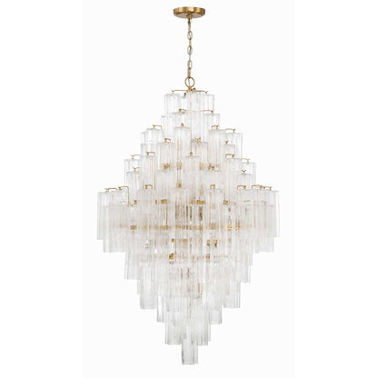 Addis 20 Light 31" Wide Crystal Waterfall Chandelier with Clear Crystal Shades