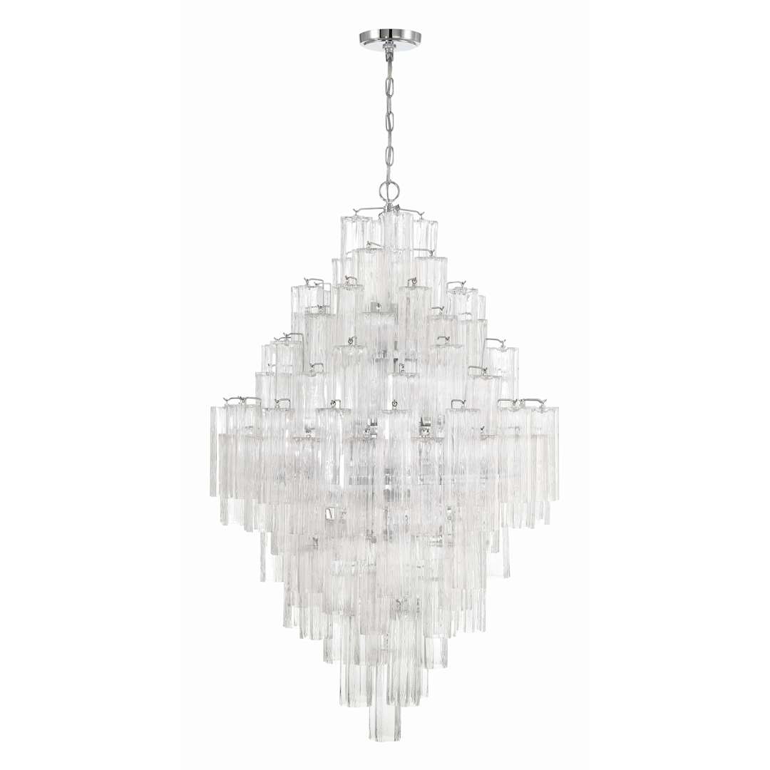 Addis 20 Light 31" Wide Crystal Waterfall Chandelier with Clear Crystal Shades