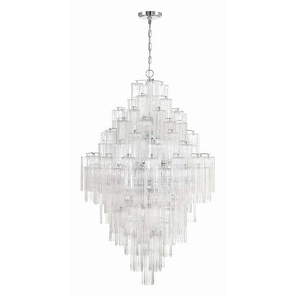 Addis 20 Light 31" Wide Crystal Waterfall Chandelier with Clear Crystal Shades