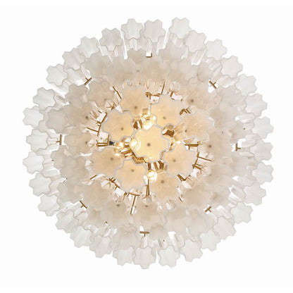 Addis 20 Light 31" Wide Crystal Waterfall Chandelier with White Crystal Shades