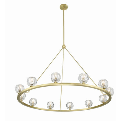 Aragon 12 Light 48" Wide LED Crystal Ring Chandelier