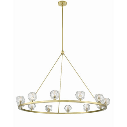 Aragon 12 Light 48" Wide LED Crystal Ring Chandelier