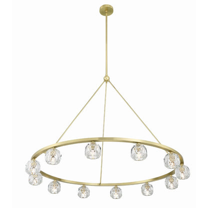 Aragon 12 Light 48" Wide LED Crystal Ring Chandelier