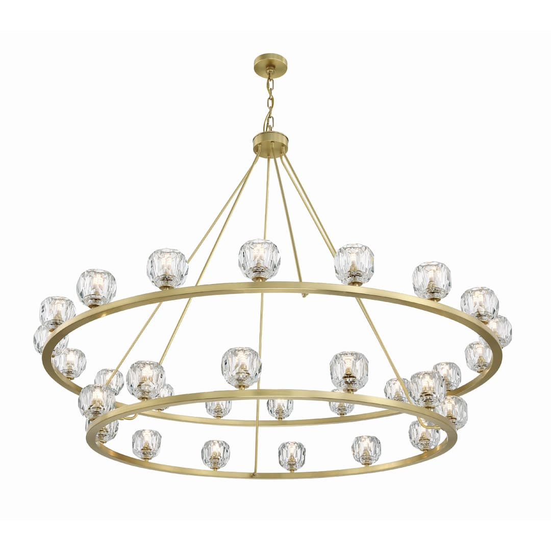 Aragon 30 Light 60" Wide LED Crystal Ring Chandelier