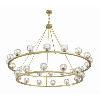 Aragon 30 Light 60" Wide LED Crystal Ring Chandelier