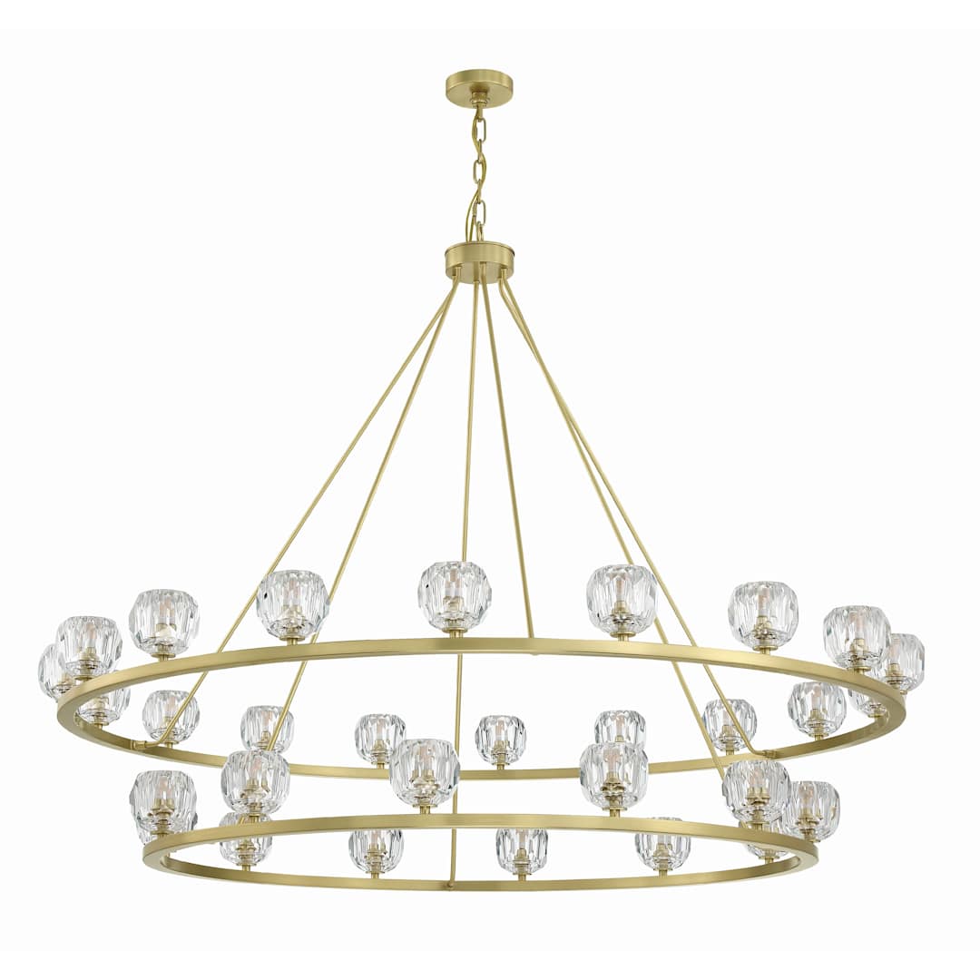 Aragon 30 Light 60" Wide LED Crystal Ring Chandelier