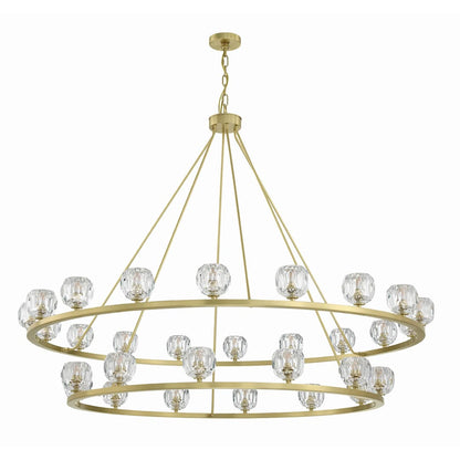 Aragon 30 Light 60" Wide LED Crystal Ring Chandelier