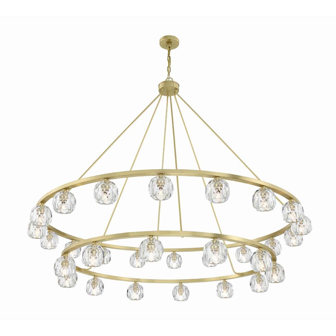 Aragon 30 Light 60" Wide LED Crystal Ring Chandelier