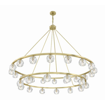Aragon 30 Light 60" Wide LED Crystal Ring Chandelier