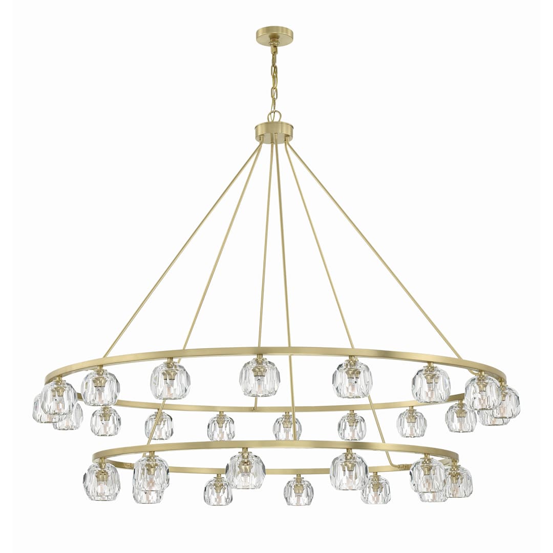 Aragon 30 Light 60" Wide LED Crystal Ring Chandelier