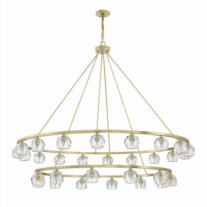Aragon 30 Light 60" Wide LED Crystal Ring Chandelier