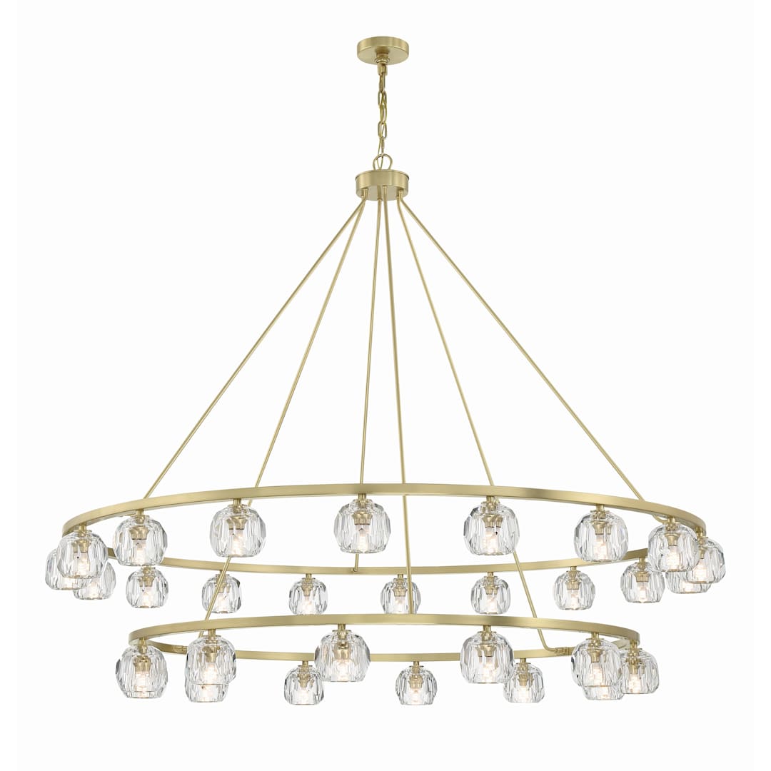 Aragon 30 Light 60" Wide LED Crystal Ring Chandelier