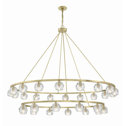 Aragon 30 Light 60" Wide LED Crystal Ring Chandelier