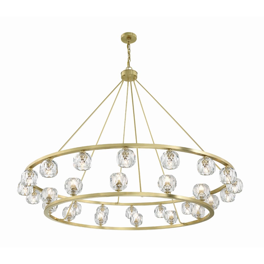 Aragon 30 Light 60" Wide LED Crystal Ring Chandelier