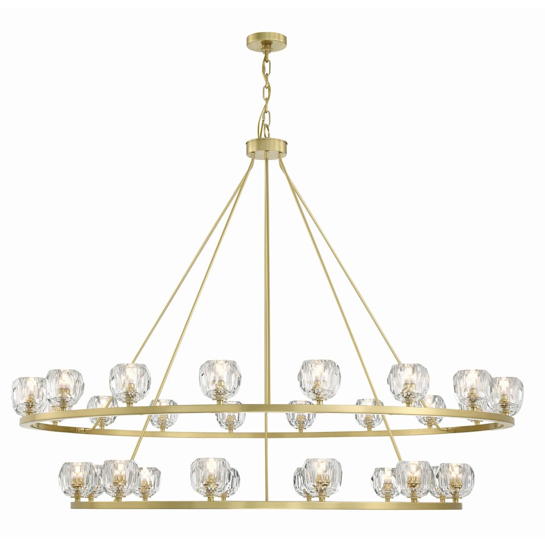 Aragon 30 Light 60" Wide LED Crystal Ring Chandelier