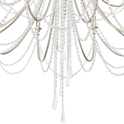 Arcadia 15 Light 46" Wide Crystal Candle Style Chandelier with Hand Cut Crystal Accents