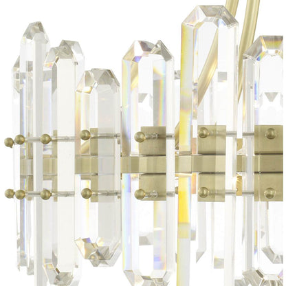 Bolton 4 Light 21" Wide Semi-Flush Drum Ceiling Fixture with Clear Faceted Crystal Accents