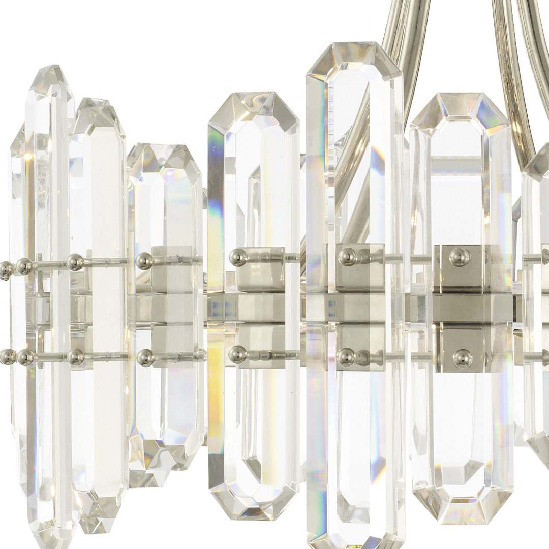 Bolton 4 Light 21" Wide Semi-Flush Drum Ceiling Fixture with Clear Faceted Crystal Accents