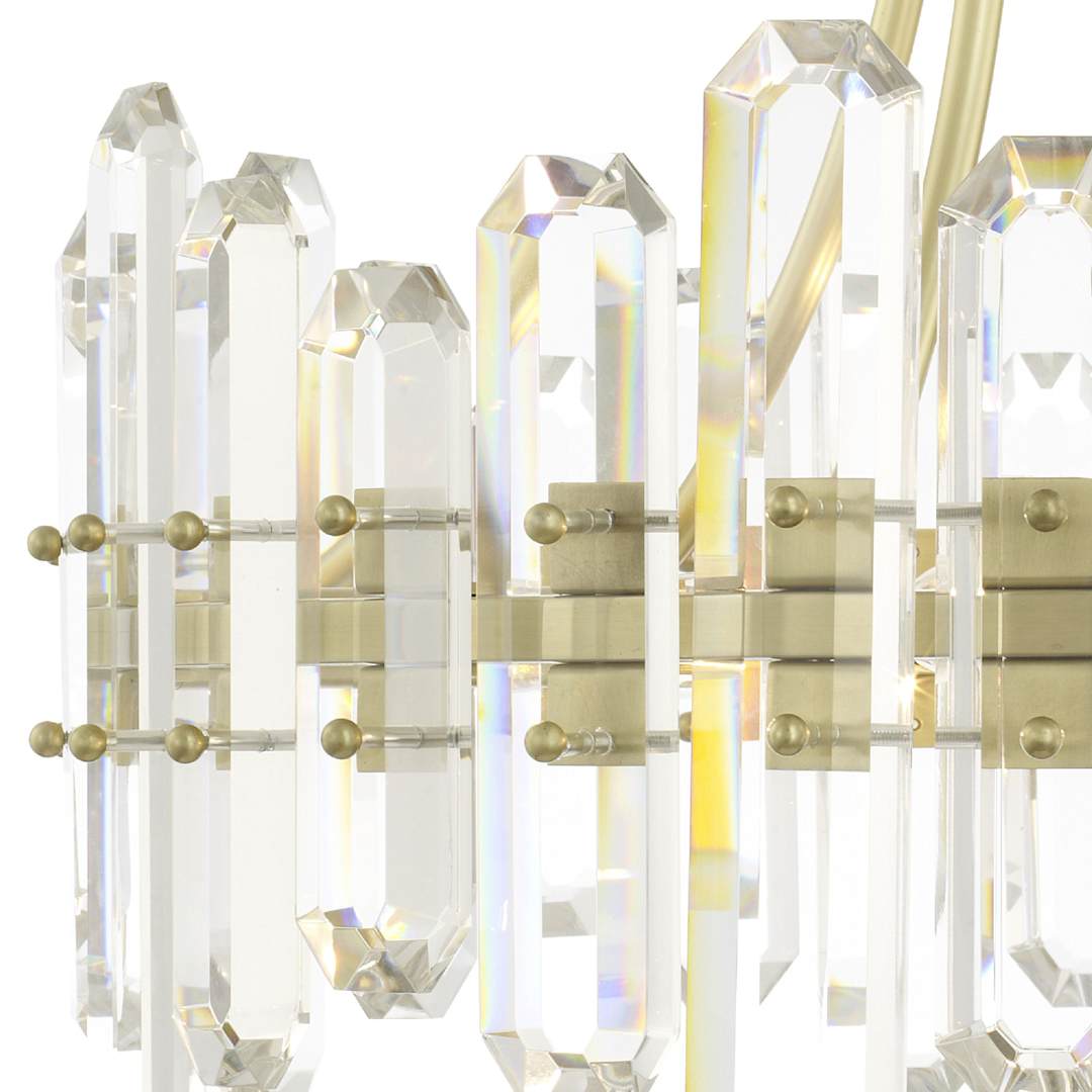 Bolton 4 Light 21" Wide Semi-Flush Drum Ceiling Fixture with Clear Faceted Crystal Accents