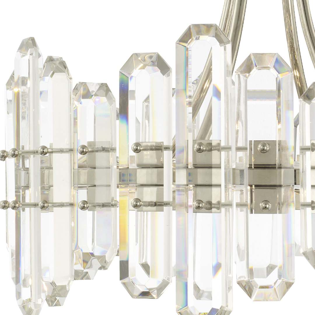 Bolton 4 Light 21" Wide Semi-Flush Drum Ceiling Fixture with Clear Faceted Crystal Accents
