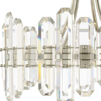 Bolton 4 Light 21" Wide Semi-Flush Drum Ceiling Fixture with Clear Faceted Crystal Accents