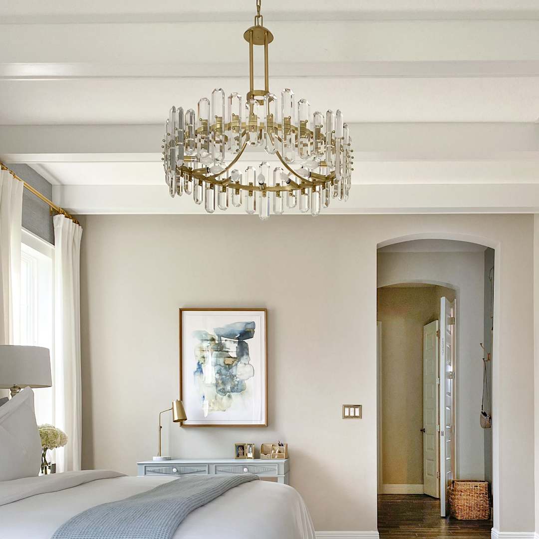 Bolton 8 Light 25" Wide Crystal Drum Chandelier with Faceted Crystal Accents