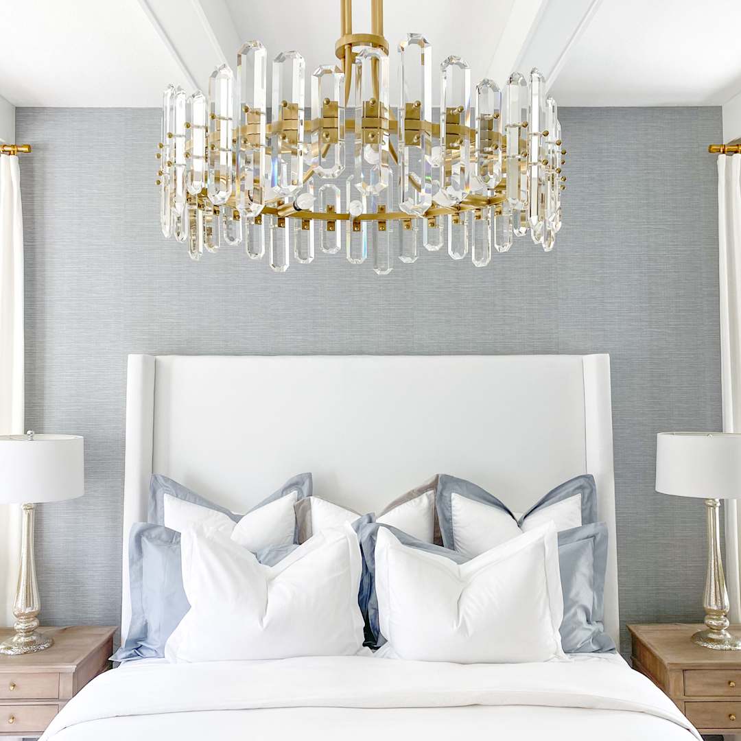 Bolton 8 Light 25" Wide Crystal Drum Chandelier with Faceted Crystal Accents