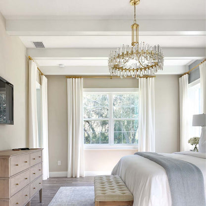 Bolton 8 Light 25" Wide Crystal Drum Chandelier with Faceted Crystal Accents