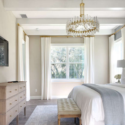 Bolton 8 Light 25" Wide Crystal Drum Chandelier with Faceted Crystal Accents