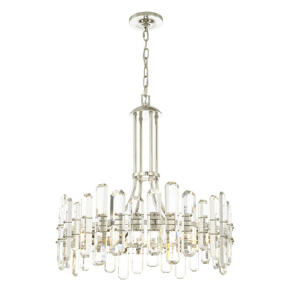 Bolton 8 Light 25" Wide Crystal Drum Chandelier with Faceted Crystal Accents