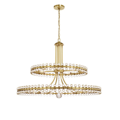 Clover 24 Light 39" Wide Ring Chandelier with Glass Ball Accents
