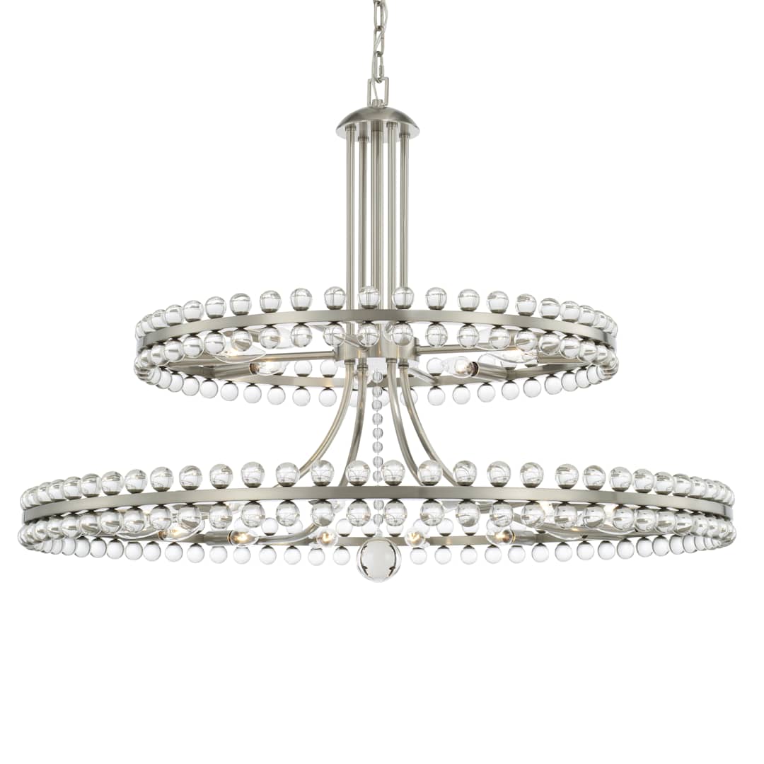 Clover 24 Light 39" Wide Ring Chandelier with Glass Ball Accents