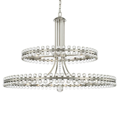 Clover 24 Light 39" Wide Ring Chandelier with Glass Ball Accents