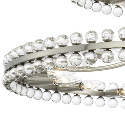 Clover 24 Light 39" Wide Ring Chandelier with Glass Ball Accents