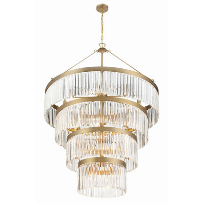 Emory 22 Light 40" Wide Crystal Waterfall Chandelier