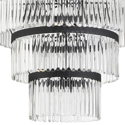 Emory 22 Light 40" Wide Crystal Waterfall Chandelier