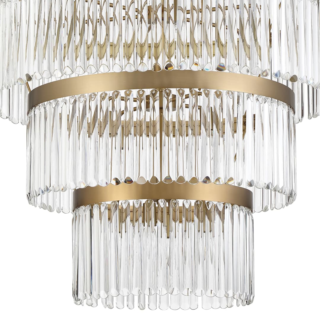 Emory 22 Light 40" Wide Crystal Waterfall Chandelier