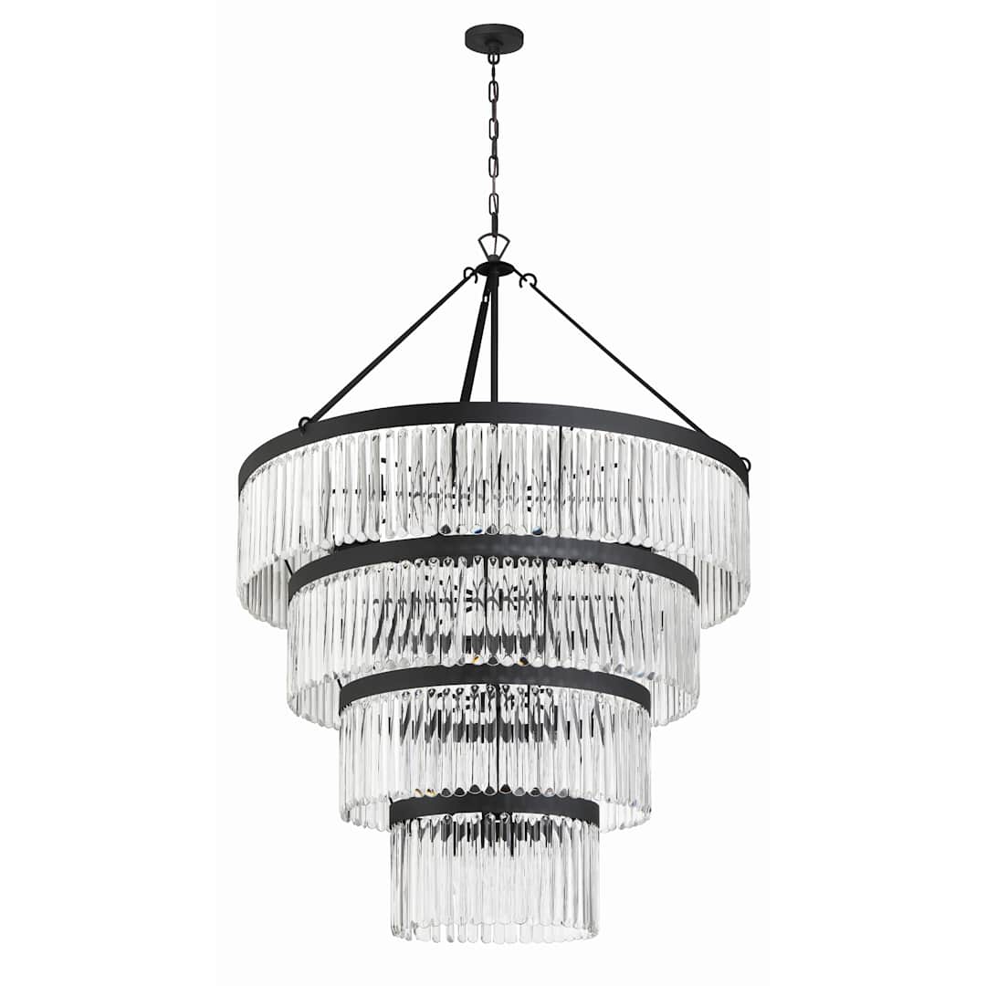 Emory 22 Light 40" Wide Crystal Waterfall Chandelier
