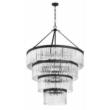 Emory 22 Light 40" Wide Crystal Waterfall Chandelier