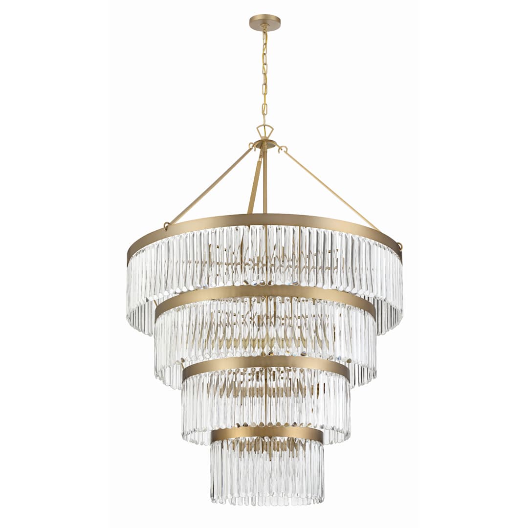 Emory 22 Light 40" Wide Crystal Waterfall Chandelier