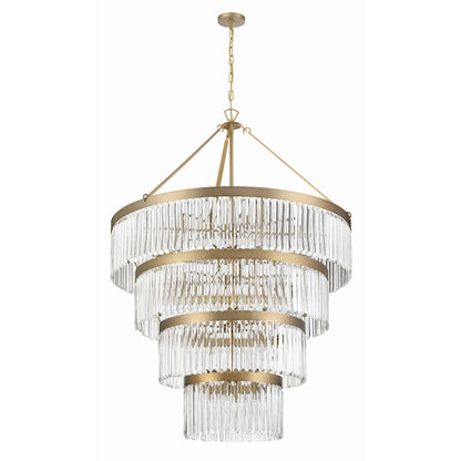 Emory 22 Light 40" Wide Crystal Waterfall Chandelier